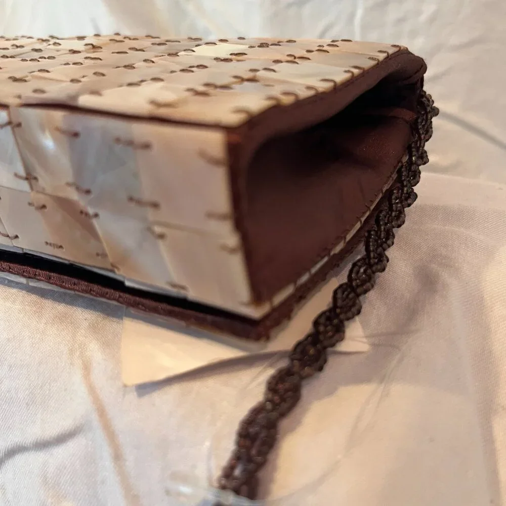 Uno Alla Volta -- Mother of Pearl Tiled Clutch -- New with Tags - Picture 7 of 11